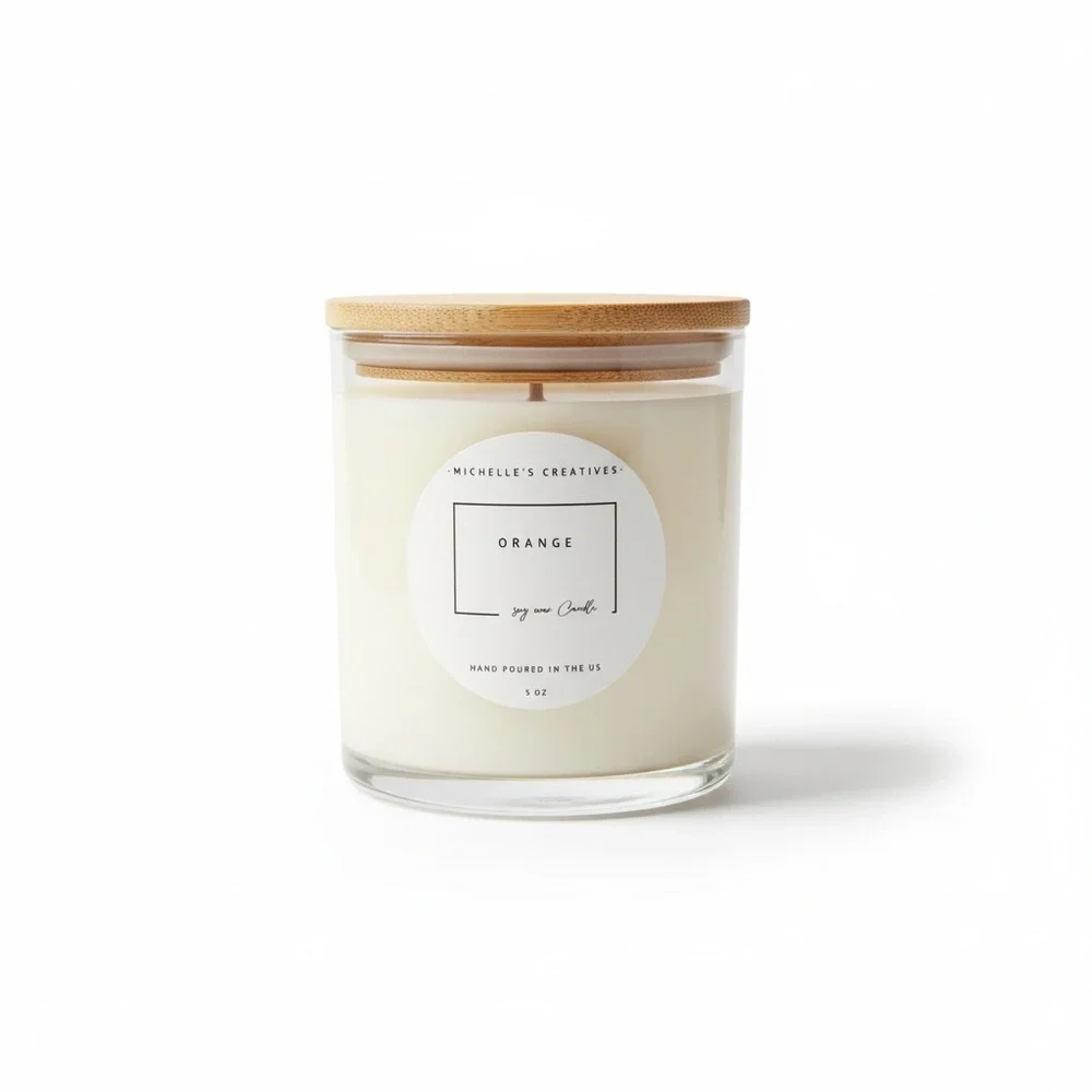 Handmade Orange Citrus Scented 100% Soy Candle
